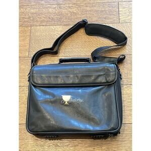 Vintage Presidents Cup Golf Travel Luggage Leather Laptop PGA Computer Bag (D)